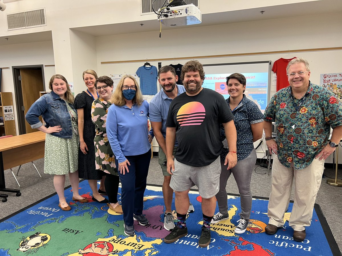 Specials teacher team at Barrett Back to School Night #KWBPride #APSBack2School Music Art PE Project Discovery Library