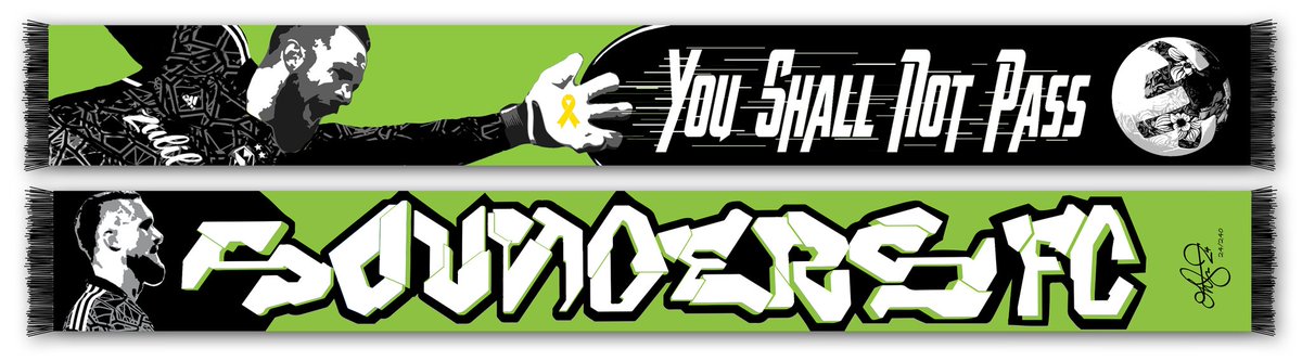 Stefan24Frei's tweet photo. SCARF NEWS: There are 2 #YouShallNotPass versions coming soon. Care Edition has my signature embroidered, many available. Research Champion Edition features my image on both sides and are hand signed &amp; numbered, only 240 made. Both help #KickChildhoodCancer at @seattlechildren https://t.co/akGtsoD8h0