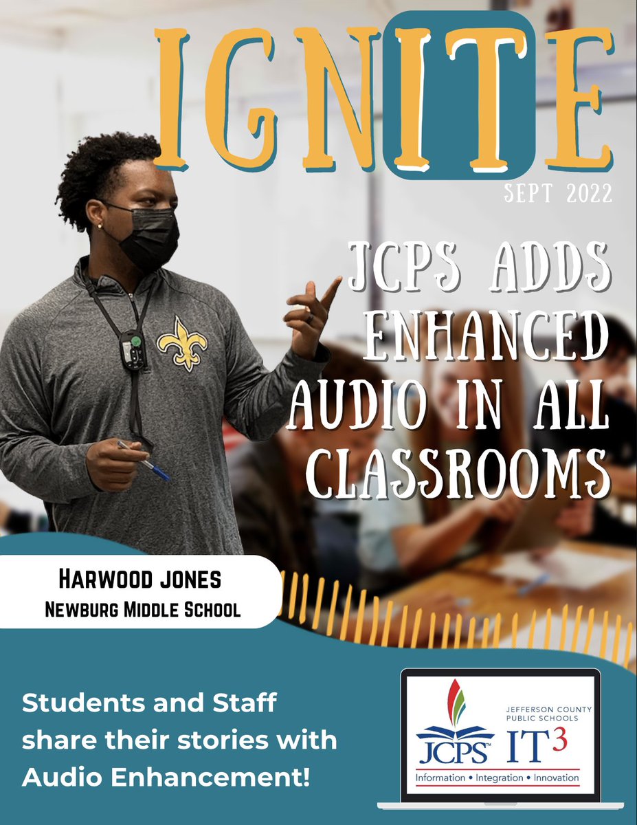 Are you ready to IGNITE a #DigitalTransformation in your <a href="/JCPSKY/">JCPS</a> classroom? 🔥

Be sure to check out our first issue featuring <a href="/Newburgmiddle/">Newburg Middle</a> &amp; their <a href="/AudioEnhancemnt/">Audio Enhancement</a> 🔊

Learn about AUDIO and WHAT'S next in <a href="/JCPS_IT3/">JCPS IT3</a>! 
bit.ly/IGNITE_Sept22 #JCPSDigIn #WeAreJCPS