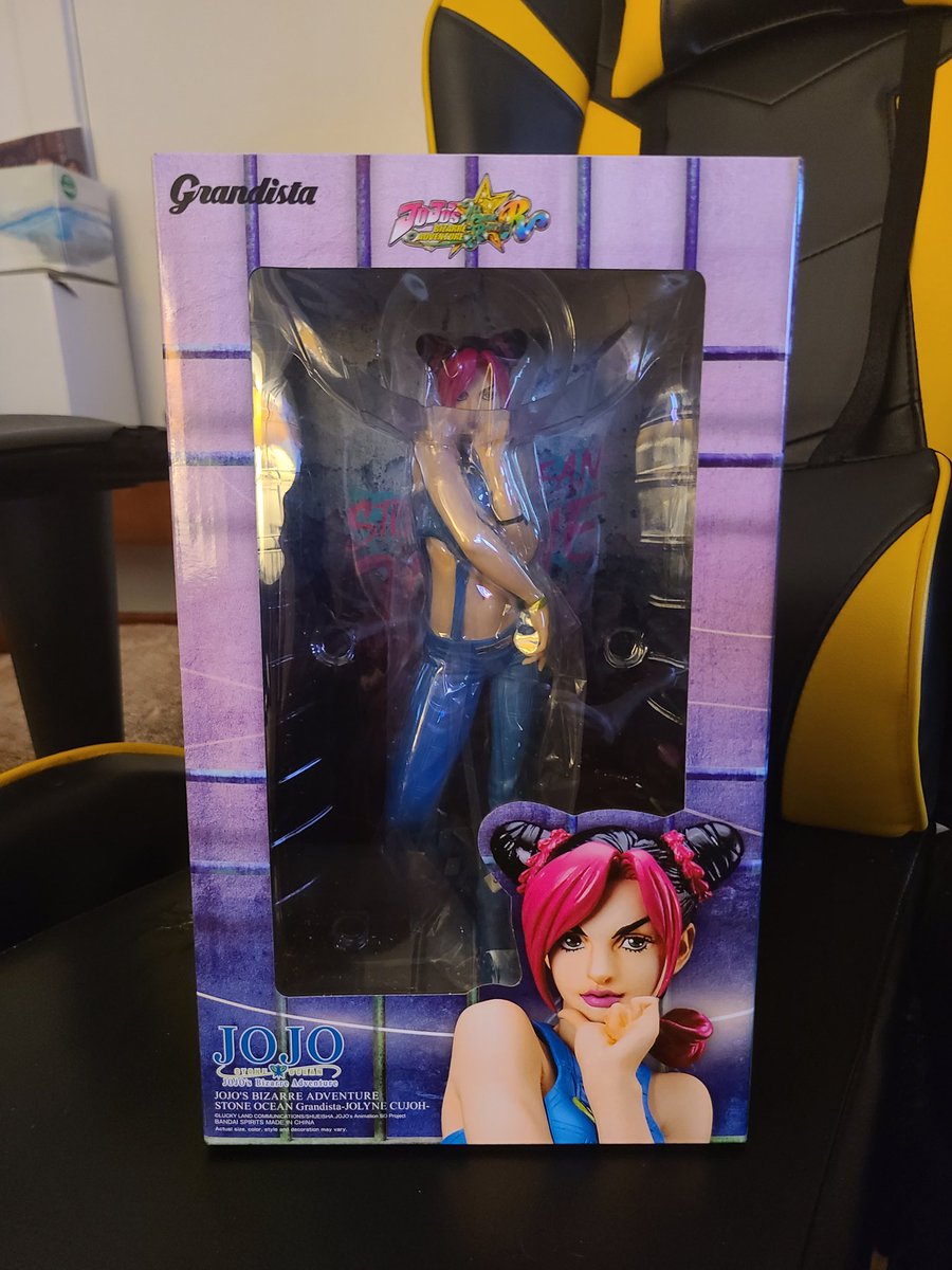 MetalGamer2187's tweet photo. My #jojosbizarreadventure All Star Battle R Collectors Edition finally arrived. I didn't think that the #jolynekujo action figure included would be big. Loving my first Anime doll. https://t.co/tku83au9zQ