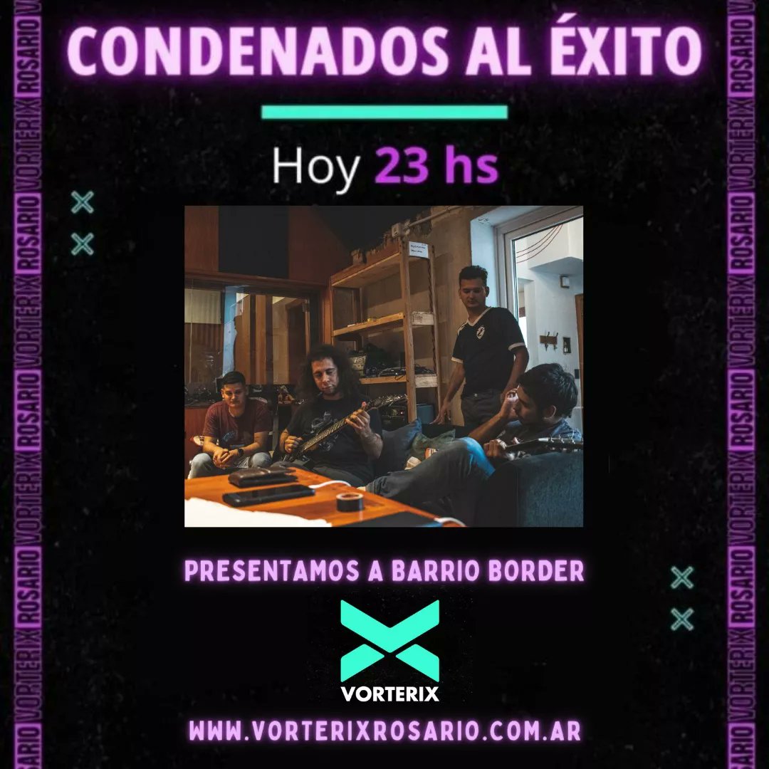 VAMOS 🎚️ QUE 🎚️ SE 🎚️ ENCIENDE

Esta noche, en #condenadosalexito, hacemos emerger a <a href="/barrioborder/">Barrio Border Oficial</a> y su flamante lanzamiento 🤜🎶🤛

Prepará los auri y quedate en @RosarioVorterix 🎧🎙️📲 vorterixrosario.com.ar