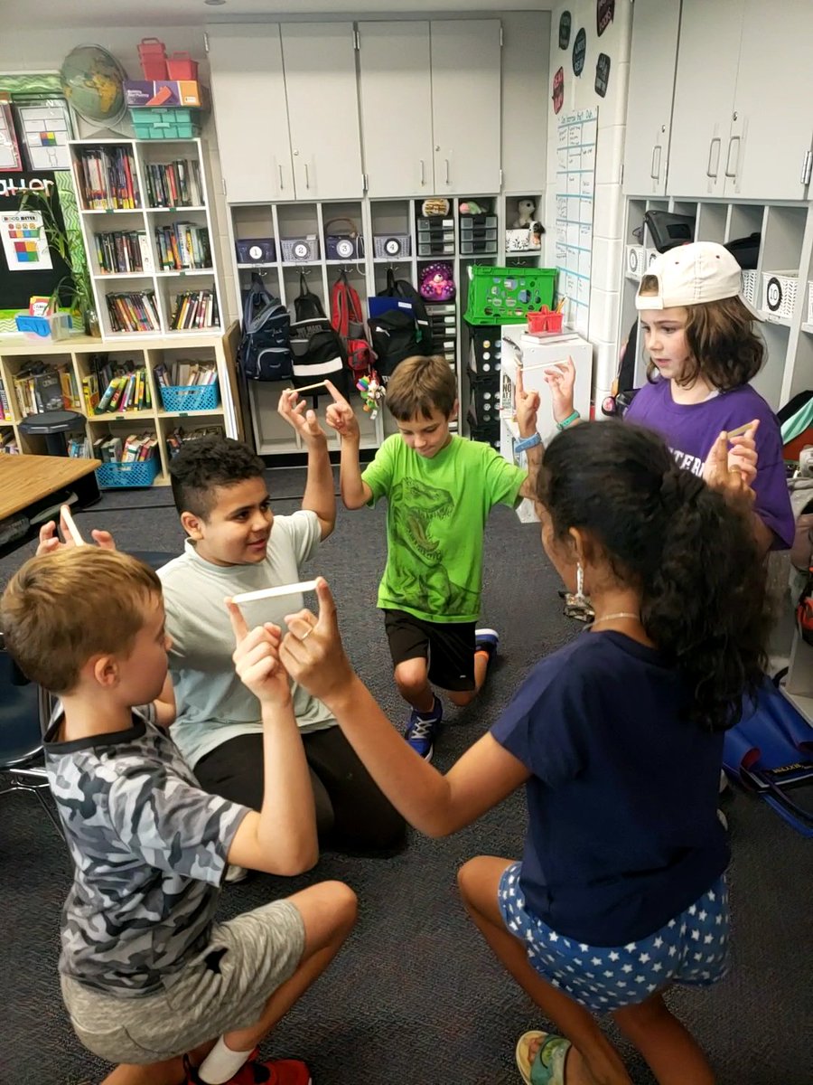Community building isn't just for the first weeks of school! We keep growing and trusting each other all year with games like "Stick Friends" #d25itspersonal