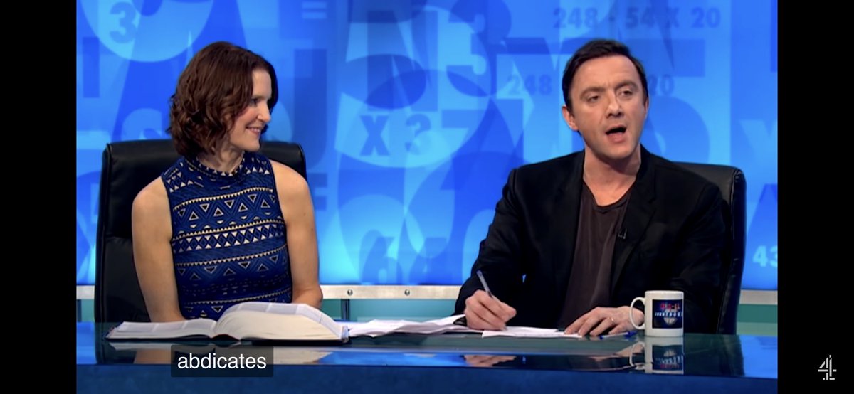 ZapRowsdower's tweet image. For *some* reason I recalled this episode of 8 out of 10 Cats does Countdown with Peter Serafinowicz
#8OO10C #abdicates