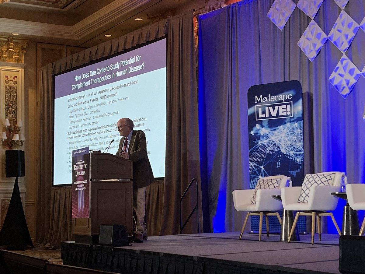 alhkim's tweet photo. I can hear Mike Holers @CUMedicalSchool @CUAnschutz talk about complement ALL DAY LONG. One of the legends of complement biology, especially within the context of rheumatic diseases. His explanation of C3 tickover to clinical audiences is brilliant.
@MedscapeLIVE #PRD2022 https://t.co/sL5Ju0PDht