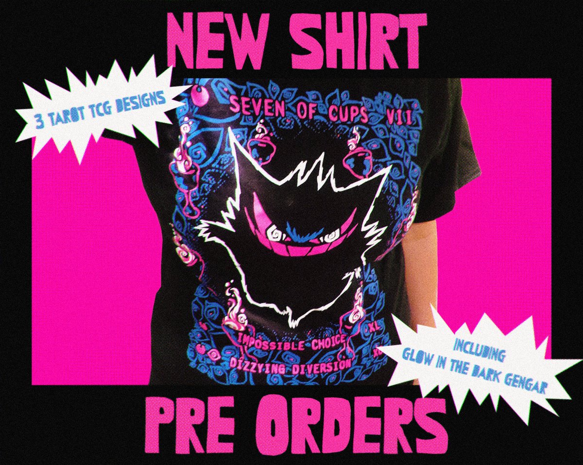sashakatcher's tweet photo. NEW SHIRTS! 3 tarot themed shirts up for pre-order in my shop! 👻https://t.co/oSTVW7bYJp https://t.co/JI5Hz2xtDm