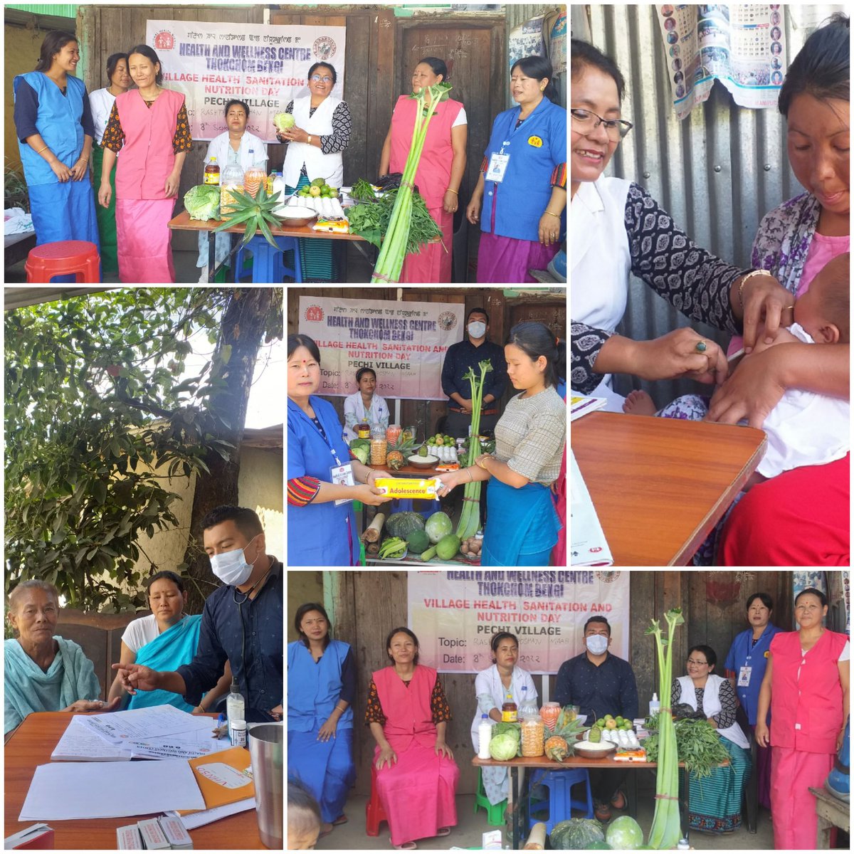 anm_fhw's tweet photo. VHSND observed at Pechi Village 
# RASHTRIYA POSHAAN MAAH 2022
#woman Health, ANC&amp; PNC
#Child Health , Immunization 
#Health education 
#Nutrition for mother &amp; child 
#Immunization, pad distribution, 
#Sanitation in Village  pond &amp; drainage 
#Personal hygiene. https://t.co/azybR7PDCr