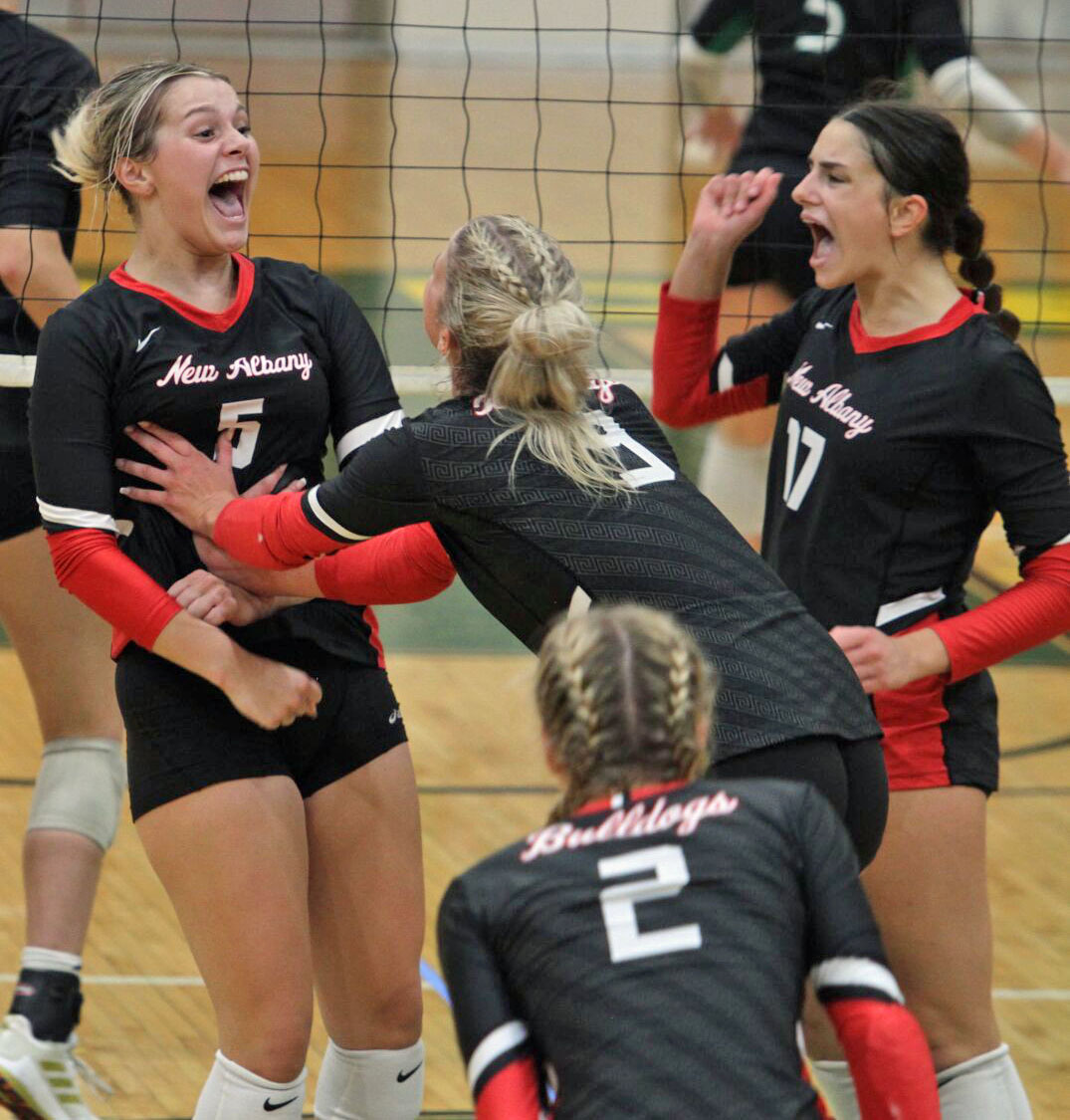 News&Tribune Sports (@newstribscores) on Twitter photo New Albany's Reese Tiesing is congratulated by her teammates after a point in tonight's match at Floyd Central. Unfortunately, Tiesing suffered an injury late in the match. We wish her a speedy recovery. <a href="/GoNewAlbany/">New Albany Athletics</a> <a href="/Coach_Woos/">Ryan Woosley</a> New Albany's Reese Tiesing is congratulated by her teammates after a point in tonight's match at Floyd Central. Unfortunately, Tiesing suffered an injury late in the match. We wish her a speedy recovery. <a href="/GoNewAlbany/">New Albany Athletics</a> <a href="/Coach_Woos/">Ryan Woosley</a>