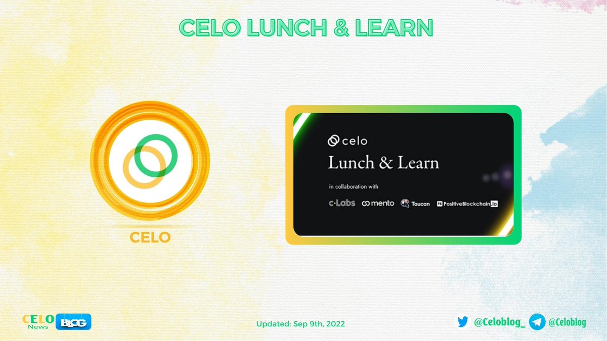 Celoblog_'s tweet image. 🥳 @CeloOrg  Lunch and Learn

Meet Celo,@MentoProtocol,@ToucanProtocol and @PositiveBlock community members &amp;amp; learn about building for ReFi &amp;amp; Social Impact during Berlin Blockchain Week

🗓 Thu, Sept 15 | 11AM – 2PM CEST
📍 Celo Foundation Office @ Factory Berlin

#CeloBlog #CELO