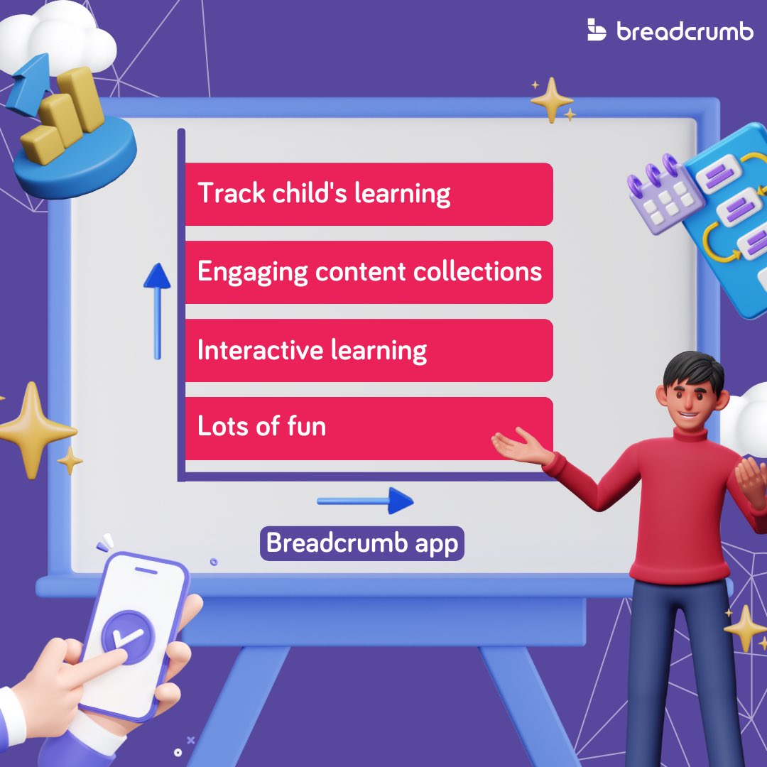 Learn and grow with Breadcrumb! Download the app on your iPad and check it out! #learning #breadcrumb #development #growth #learninganddevelopment #learningisfun