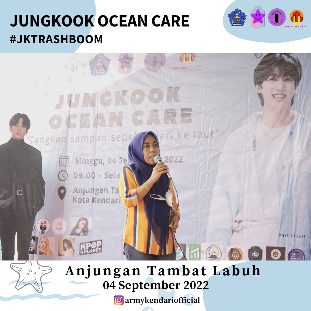 ArmyKendari's tweet photo. The best collaboration between @BintangUngu3, @arm and the Kendari City government (DLHK Kota Kendari and Perumda Kendari) special for Birthday Jungkook @bts_bighit @BIGHIT_MUSIC @HYBEOFFICIALtwt. 

#armykendariofficial #armybts #JungKook #JUNGKOOKDAY #jungkookbirthday https://t.co/Mw6v2dI2hd