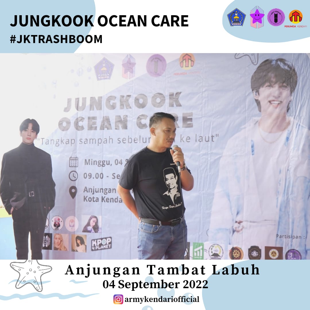 ArmyKendari's tweet photo. The best collaboration between @BintangUngu3, @arm and the Kendari City government (DLHK Kota Kendari and Perumda Kendari) special for Birthday Jungkook @bts_bighit @BIGHIT_MUSIC @HYBEOFFICIALtwt. 

#armykendariofficial #armybts #JungKook #JUNGKOOKDAY #jungkookbirthday https://t.co/Mw6v2dI2hd