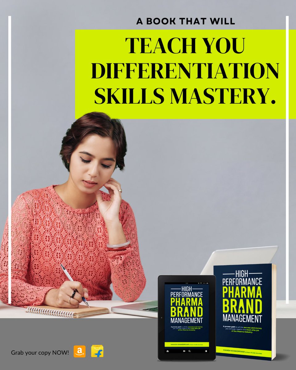 #Differentiation gives you that edge to create a long term sustainable advantage in the market. Once the mental slot is taken in the customer’s mind it has to be kept relevant and credible at all time.
 #pmt #pharma #pharmaproductmanagement