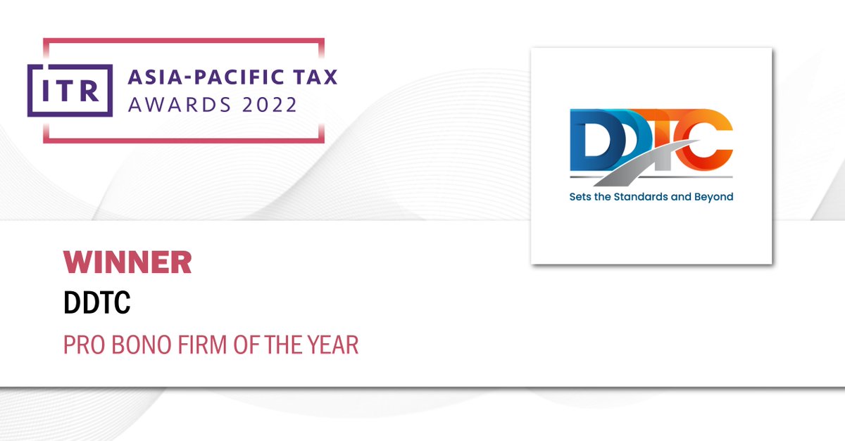 IntlTaxReview's tweet photo. Our warmest congratulations go out to @DDTCIndonesia @DDTCNews for winning Pro Bono Firm of the Year at ITR's Asia-Pacific Tax awards 2022!

Full winners list: https://t.co/RwMdXmTEDZ

#ITRAwards #TaxAwards #Tax #kpmg https://t.co/BloayburJg