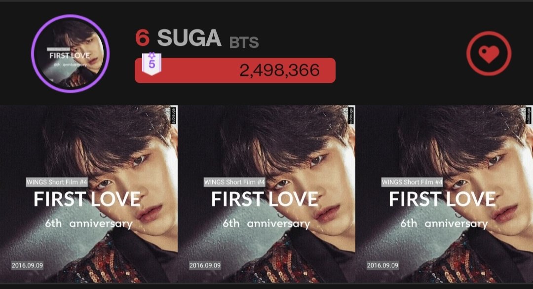 SetmefreePeople's tweet photo. Please vote for SUGA under the first post in SUGA community in Choeaedol app on the event of First Love 6th anniversary ! There is Chuseok event in the app so u can collect extra hearts ! 

#6년슈가첫사랑 
#6thYearsWithFirstLove #FirstLove6ThYears 
#첫사랑으로_더_오래_머물자 https://t.co/klWwleuisA