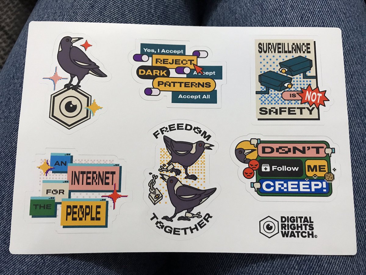 BumbershootC's tweet photo. These stickers (and the story about the magpies) are amazing! Thanks @DRWaus https://t.co/s0i7KCvwsR