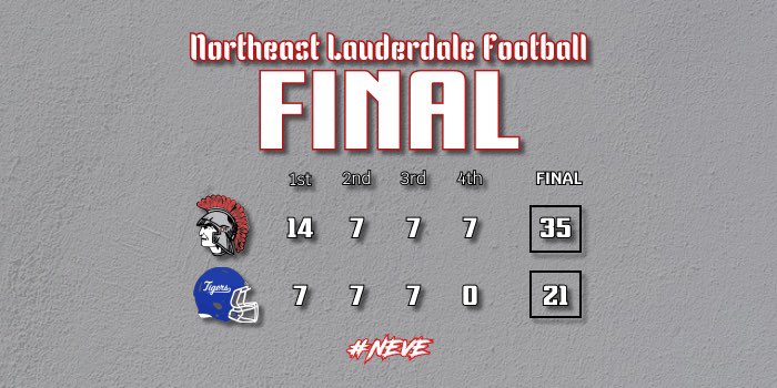 Great TEAM win from the Trojans over SE Lauderdale! 

#TrojanPride #NEvE 🔴⚪️