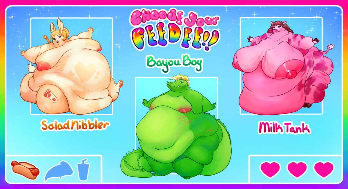Choose Your Feedee: XL edition! 🌈✨