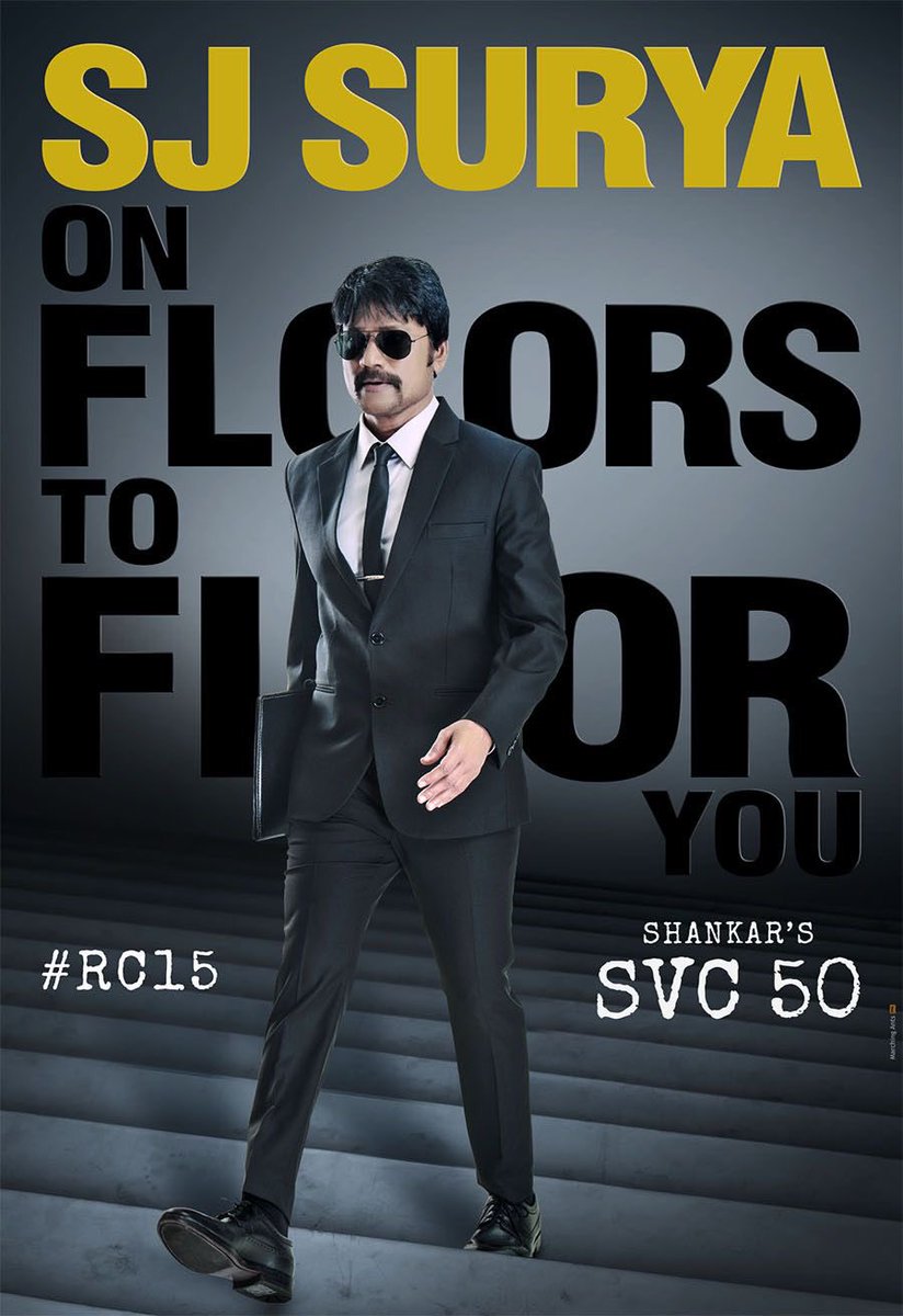 Versatile actor @iam_SJSuryah joins our stellar cast! Welcome on board sir @shankarshanmugh @AlwaysRamCharan @advani_kiara @yoursanjali @MusicThaman @DOP_Tirru @ramjowrites @saimadhav_burra @SVC_official #SVC50 #RC15