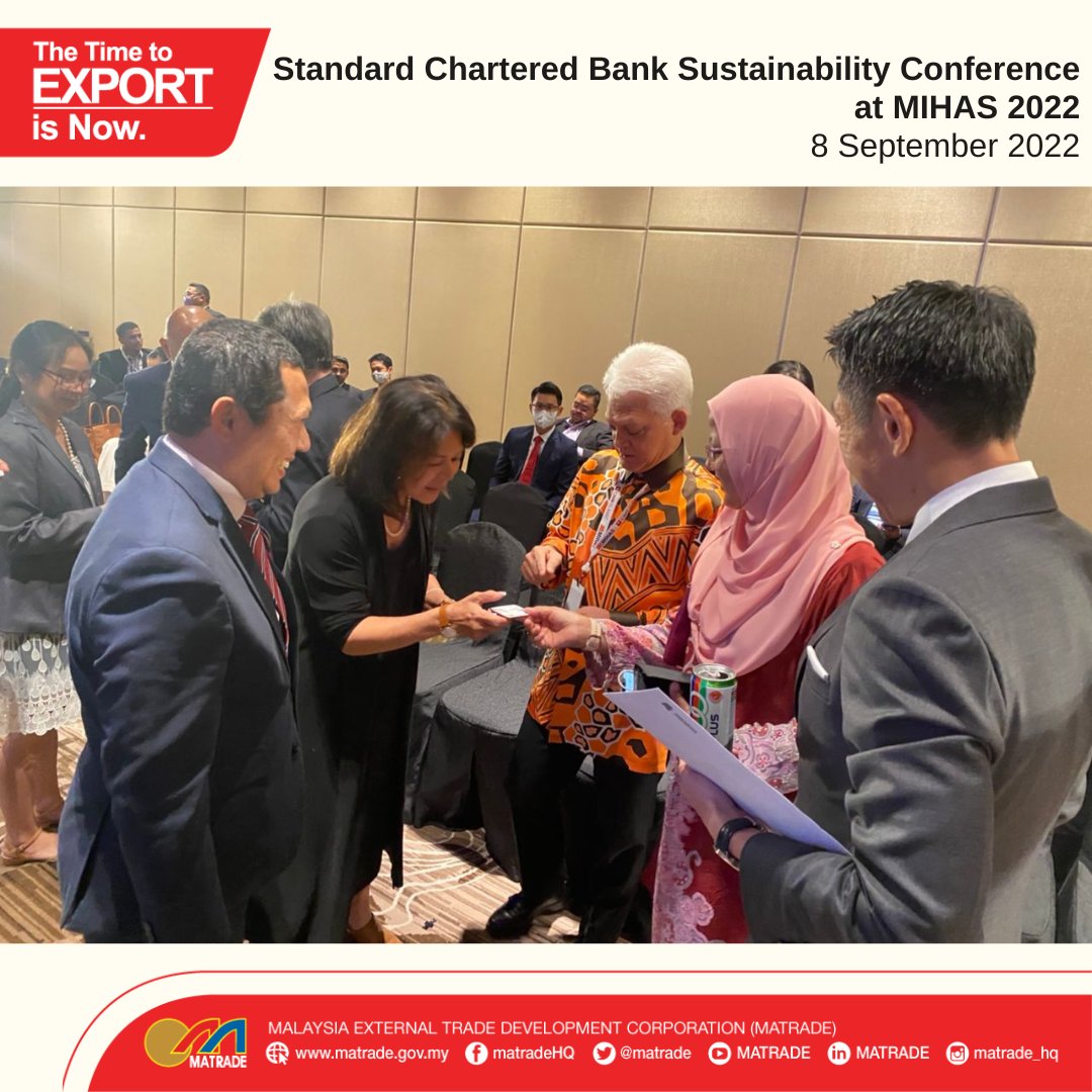 matrade's tweet photo. This event was significant as it created greater understanding to stakeholders in the Halal and sustainability context, and enabled stakeholders to leverage on each other’s strengths in terms of resources and infrastructure.
#MATRADE
#TimeToExportIsNow
#EconomicFrontliners https://t.co/VLiAWmrTIE