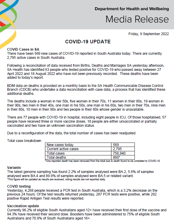 SA Health tweet media