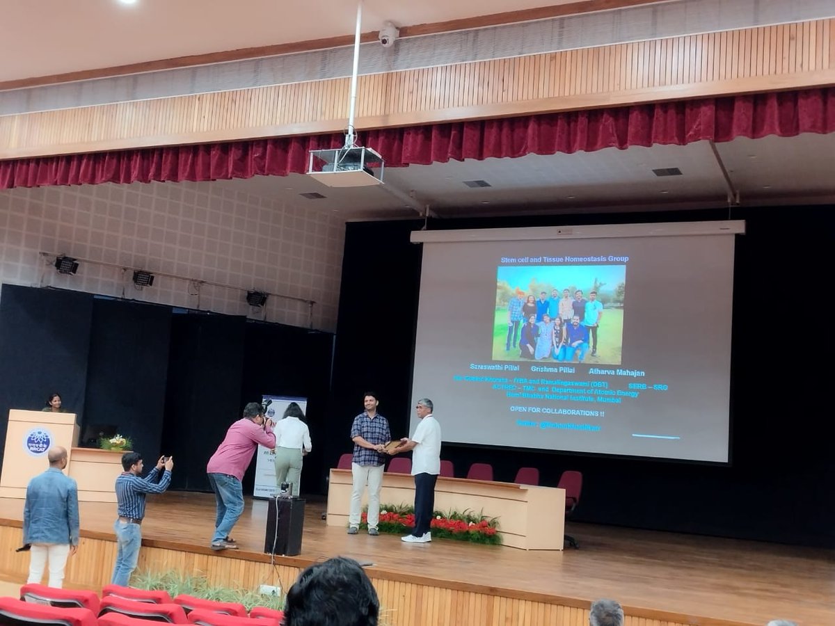 RohanKhadilkarr's tweet image. Delivered an invited talk @ 1st HBNI theme meeting in Life Sciences at RRCAT. Shared our research findings on stem cell ageing @Saraswathi_jp @GrishmaPillai 
Wonderful to interact with fellow scientists! 
@VoicesofIndAcad #sciencetwitter #AcademicTwitter