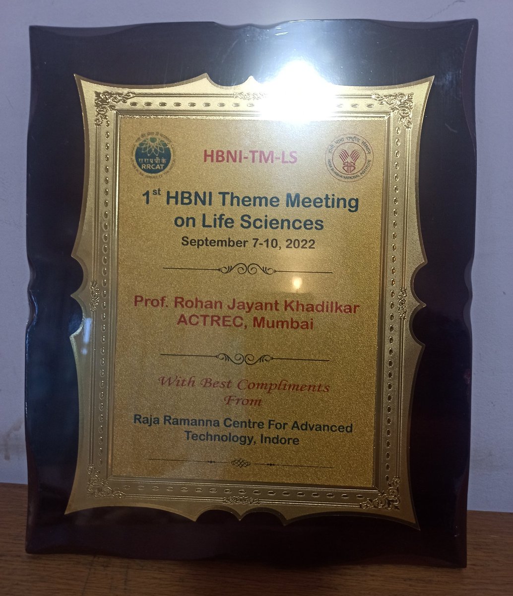 RohanKhadilkarr's tweet image. Delivered an invited talk @ 1st HBNI theme meeting in Life Sciences at RRCAT. Shared our research findings on stem cell ageing @Saraswathi_jp @GrishmaPillai 
Wonderful to interact with fellow scientists! 
@VoicesofIndAcad #sciencetwitter #AcademicTwitter