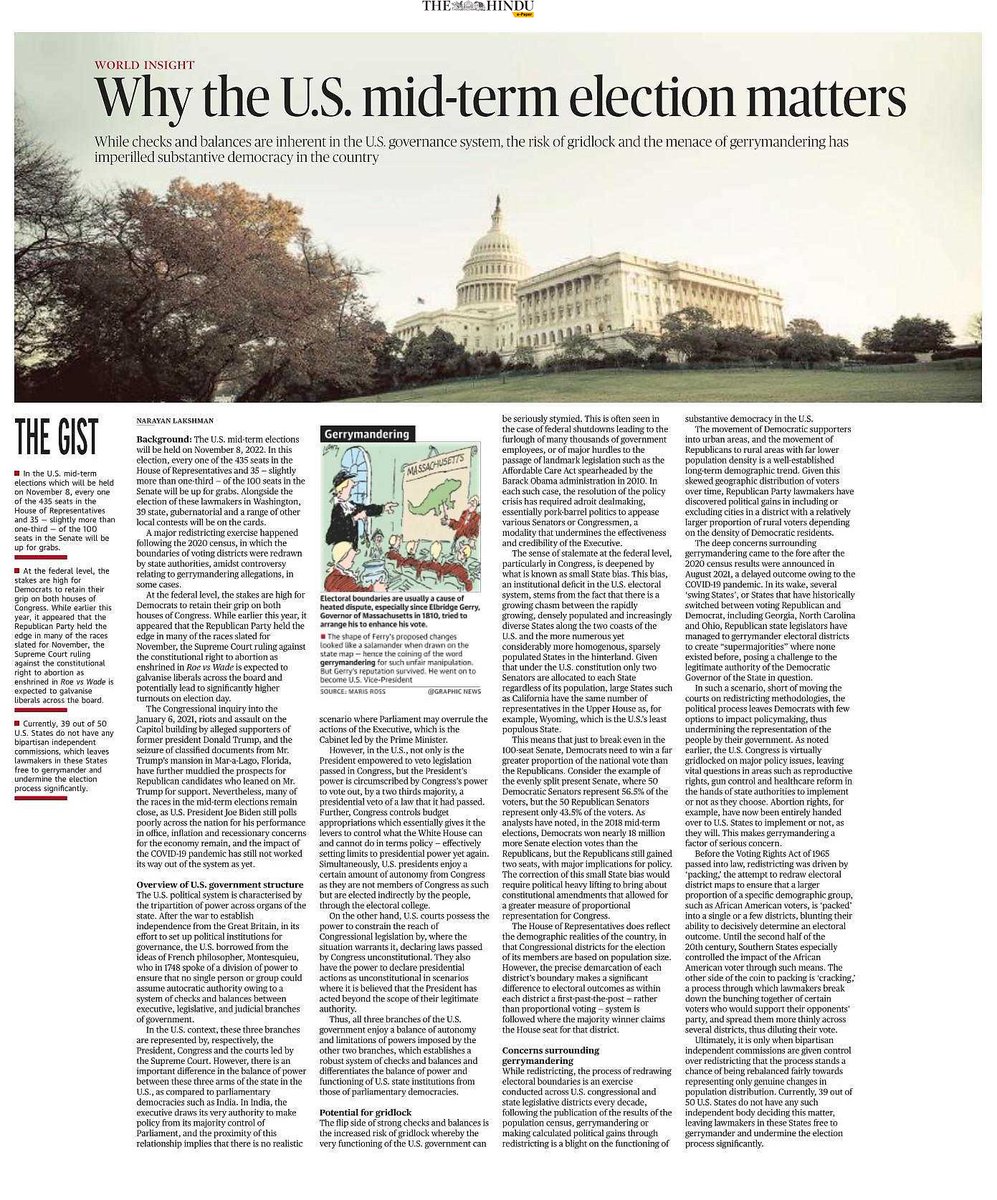 narlak's tweet photo. Check out #WorldInsight at @the_hindu our new explainer offering on subjects of global interest, here a look at the US #MidtermElections 2022 https://t.co/pJw2BJMffd