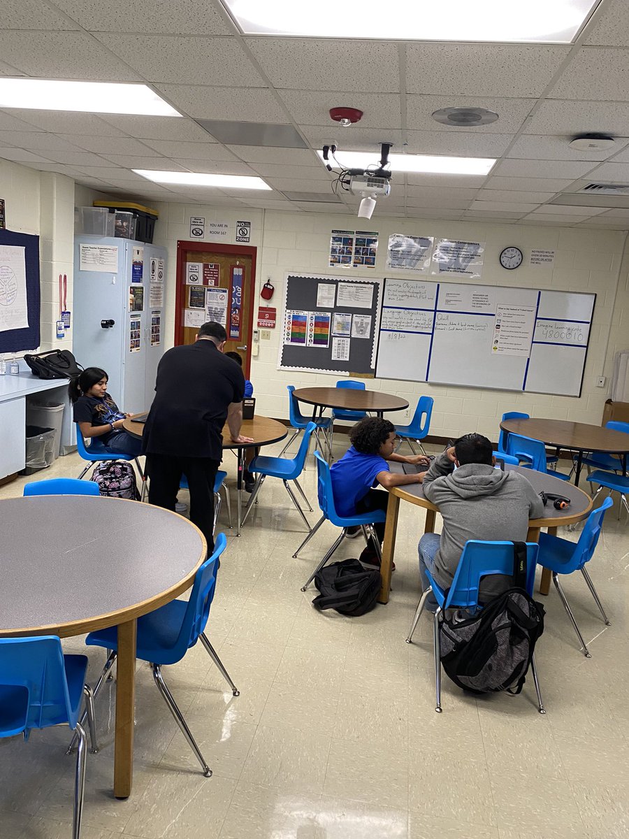I witnessed an excellent example of active learning today in Mr. Rivera’s class! There were structured conversations, sentence stems, and small group instruction. Way to TEACH sir! <a href="/wmsrangers/">Wallace Rangers</a>!