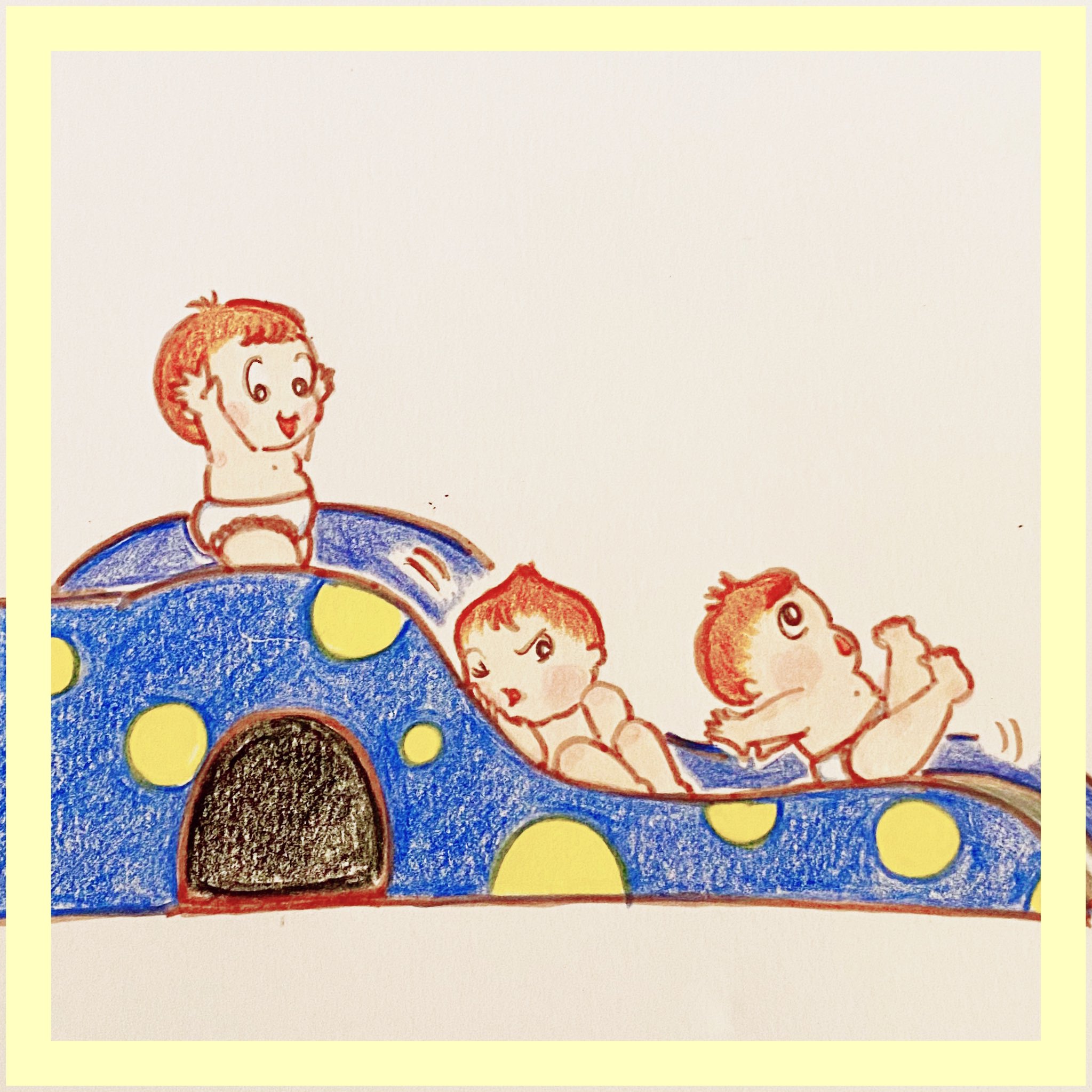 花子3児ママ イラストレーター 赤ちゃんと滑り台 今イラストキャンペーン中 Dmで受付中 ゆるかわイラスト ほのぼのイラスト イラスト かわいいイラスト お絵描き イラストレーターと繋がりたい 手描きイラスト 滑り台 赤ちゃんイラスト