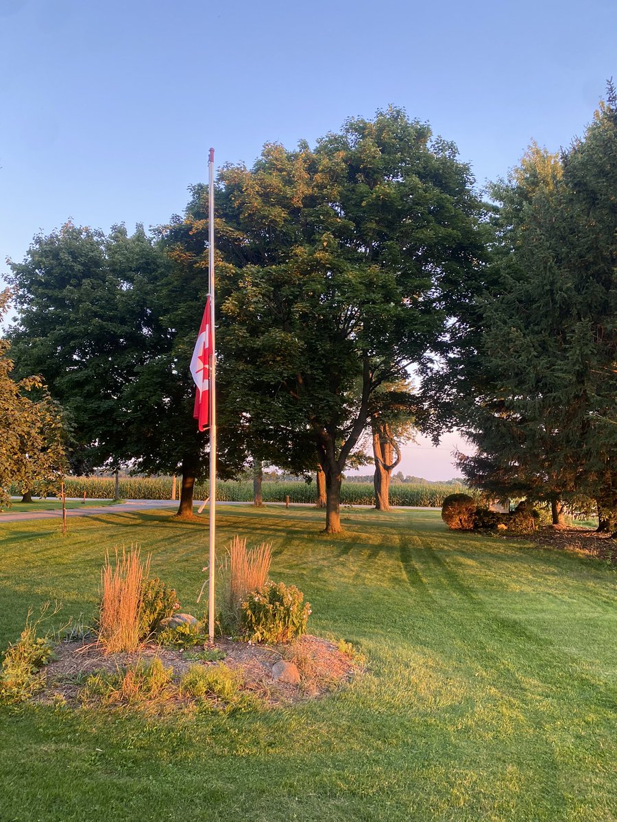 At half mast today