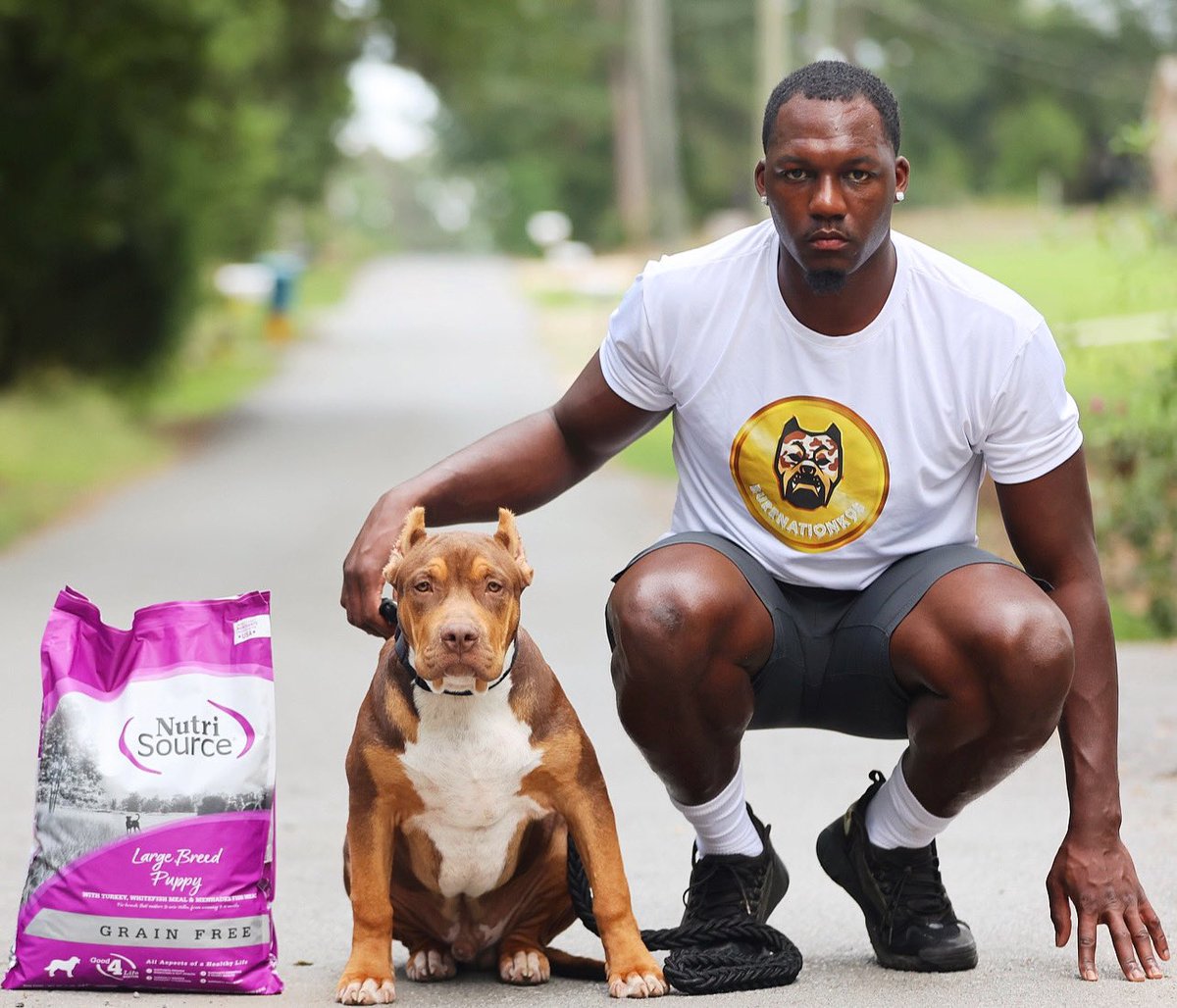 BurrnationK9s's tweet photo. Burrnationk9s Rocky Balboa & Burrnationk9s Founder @alandiseharris love Grain Free Dry Puppy Food from @NutriSourcePF ! #nutrisource #shoplocalpet #healthypets #familyowned #ad https://t.co/LoXpTKVElo