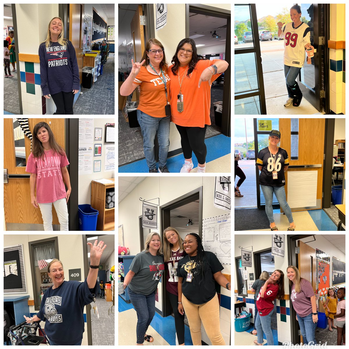 WhitneySBriggs's tweet photo. So much fun celebrating the start of football season! @Robertson_Elem https://t.co/5OnFd298zL