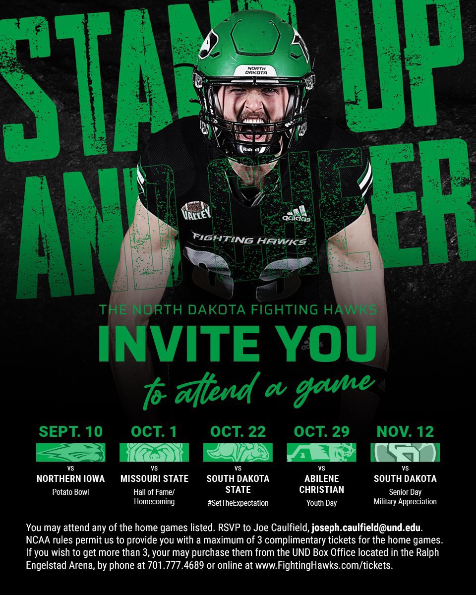 TateSchafer's tweet photo. Thank you @dfreund7 for the game day invite! @UNDfootball https://t.co/xlZE1sucbh