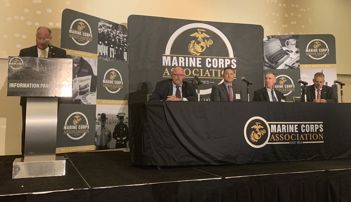 william_seely's tweet photo. Happening now. @MCA_Marines Information Panel Dinner. “Are we getting information right?” Information is central to global competition and modern warfare. Change is hard &amp; change is fast. It’s an all in proposition. #InfoWar #Innovation #NetworksOfNetworks https://t.co/dZUIZtlfWt
