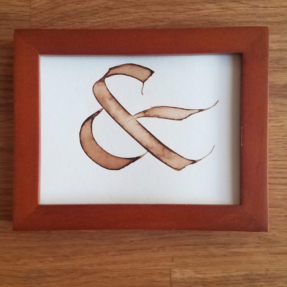 crossroadscalig's tweet photo. Apparently it's World Ampersand Day?

I love any opportunity to share this one I penned a few years back. It lives in this 2"×3" frame on my studio bookshelf 😍

#worldampersandday https://t.co/VxZPUsEaoQ