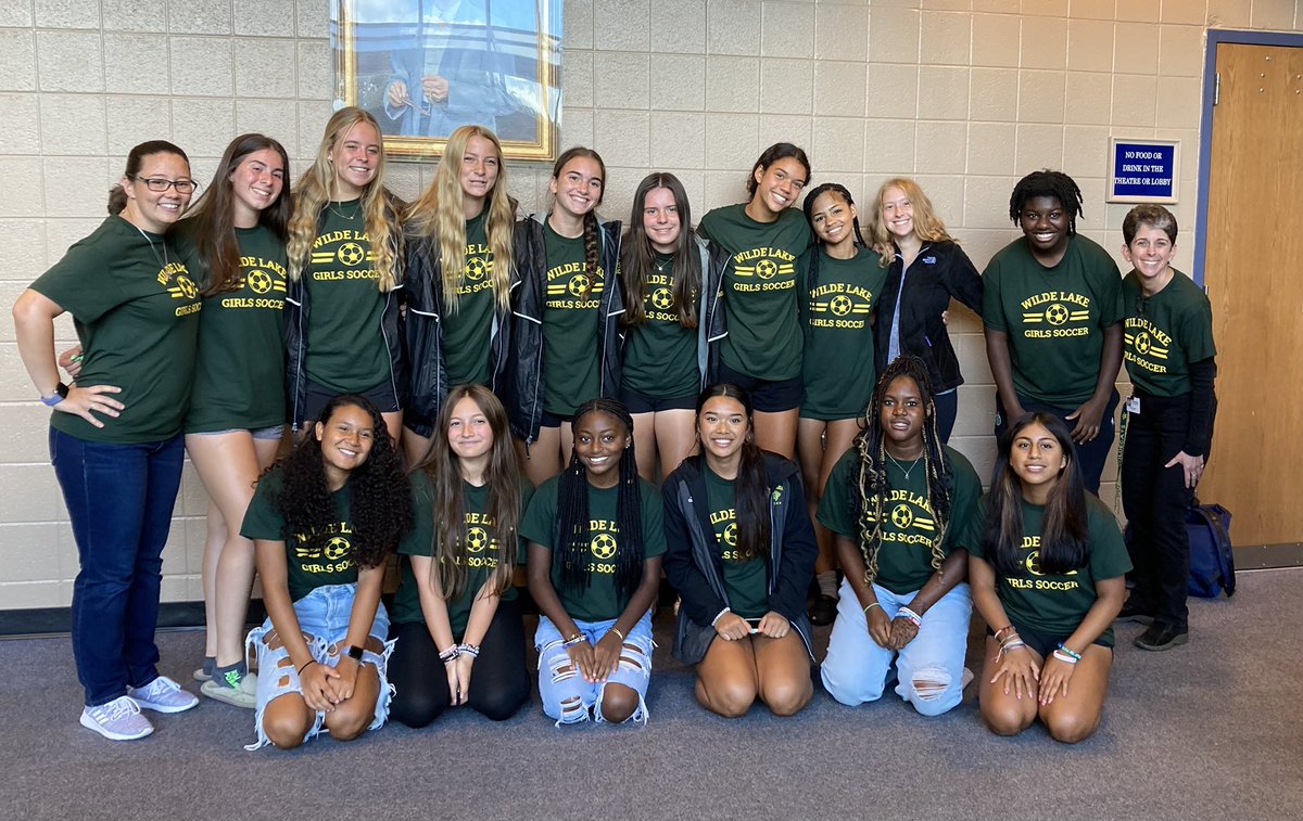 <a href="/WLGSWildecats/">Wilde Lake Soccer ⚽️</a> looking awesome in this season’s swag! 💚💛⚽️