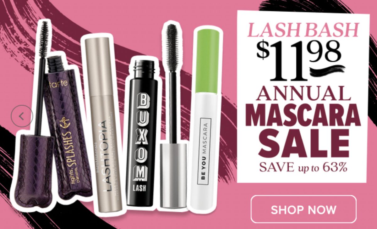 MoneySavingMom's tweet image. The popular @beautybrands Annual Lash Bash Sale is back! Pay just $11.98 for popular mascara brands like Tarte, Smashbox, Buxom, BareMinerals, and more! moneysavingmom.com/beauty-brands-… #BBLashBash #BeautyBrands #ad