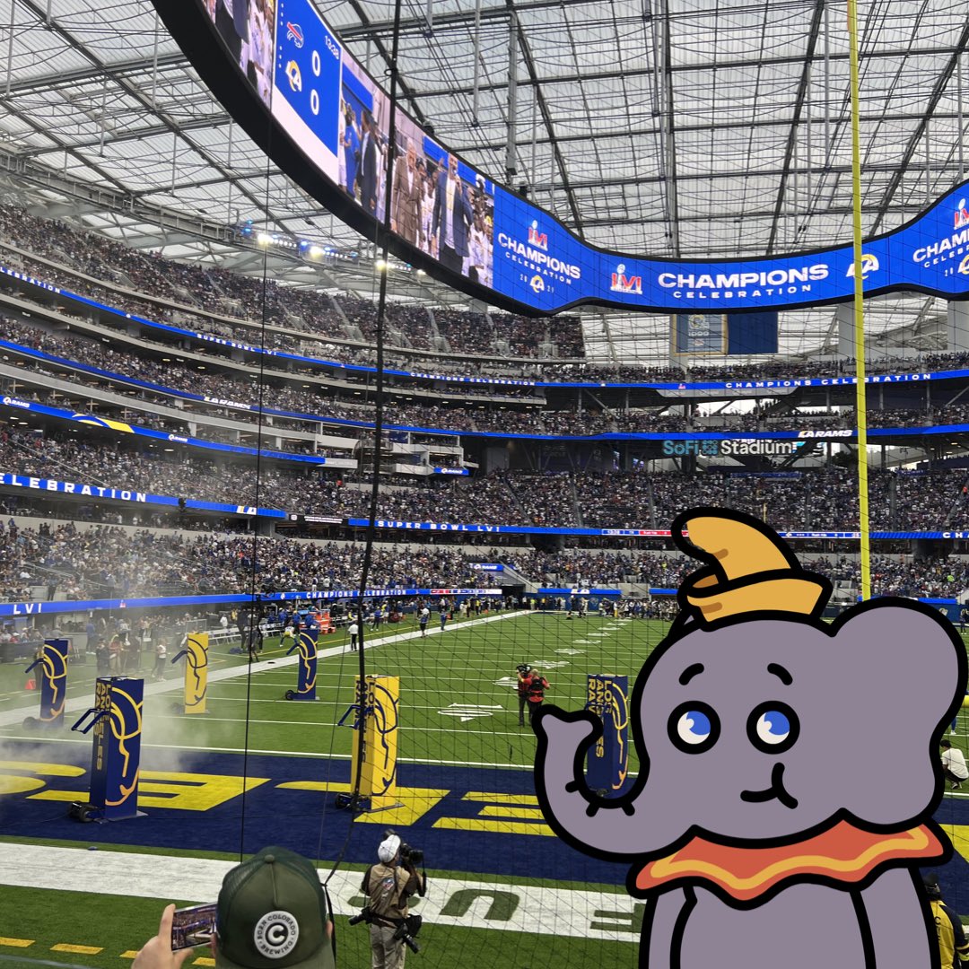 MorningStomp's tweet image. @3L3NFT &amp;amp; #MorningStomp are everywhere, including the #NFL Opener @SoFiStadium @RamsNFL #RamsHouse #SuperBowlLVI #Champions