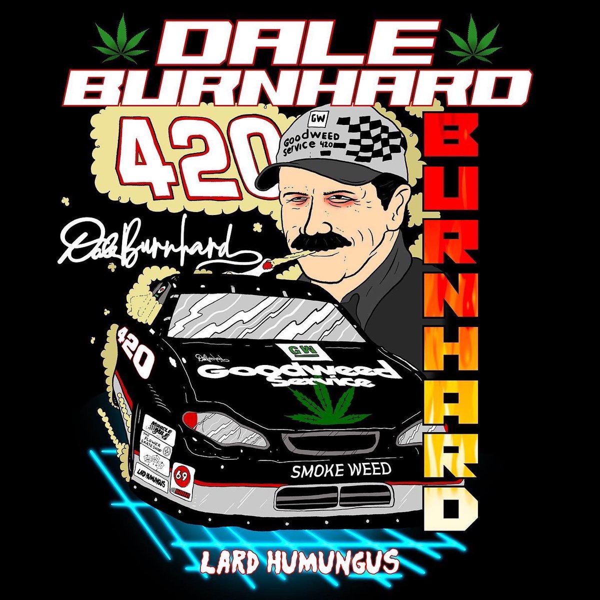 lardhumungus's tweet photo. AVAILABLE NOW! SORRY I WAS ON VACATION! IM BROKE! BACK WITH THE BURNHARD COLLECTION!SWEATPANTS! LONGSLEEVES! FULLY EMBROIDERED DUFFLE BAGS! EMBROIDERED HATS! KOOZIES! OH MY! BUY EM ALL!!!! #daleburnhardt #nascar #burnhard #cannabis #dale #LardHumungus https://t.co/FH3sQNAAkM