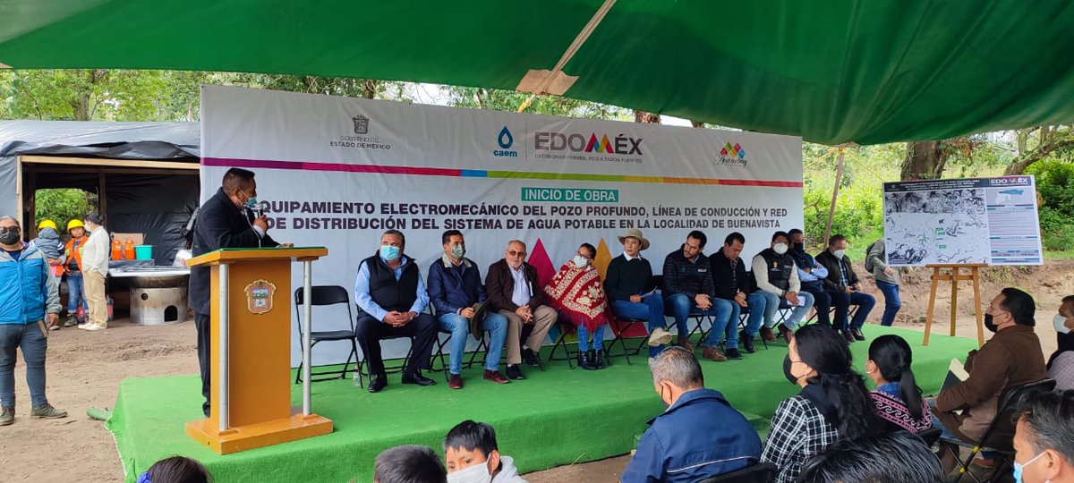 AdelanteCesar's tweet photo. Las decisiones firmes llevan a resultados fuertes, así como lo ha instruido  el Gobernador del #Edomex, @alfredodelmazo.  Hoy fui testigo del arranque de obra de la perforación de Pozo de Agua, en la comunidad de Buenavista,  Municipio de Acambay. https://t.co/Cmd9l1N2C9
