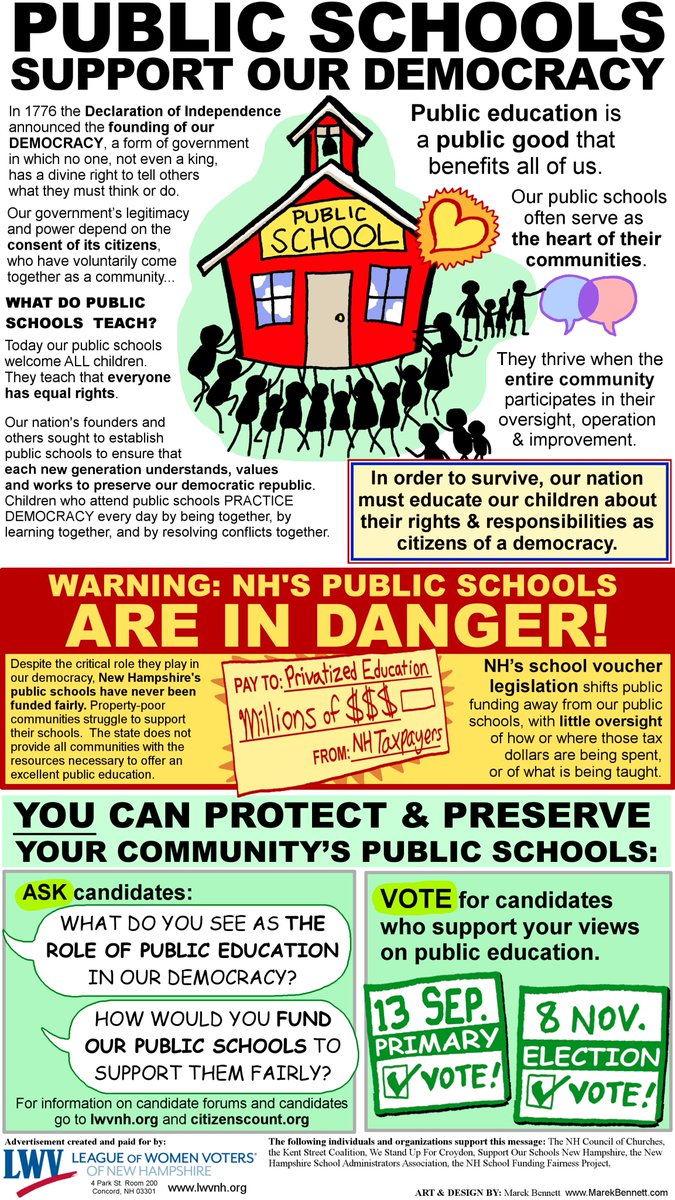 SOSchoolsNH's tweet image. Thank you to the League of Women Voters NH for publishing this full-size ad &amp;amp; for hand delivering it to our Education Commissioner 
@NHEdCommr who could use some education on the importance of our public schools. #NHPolitics #SOSNH