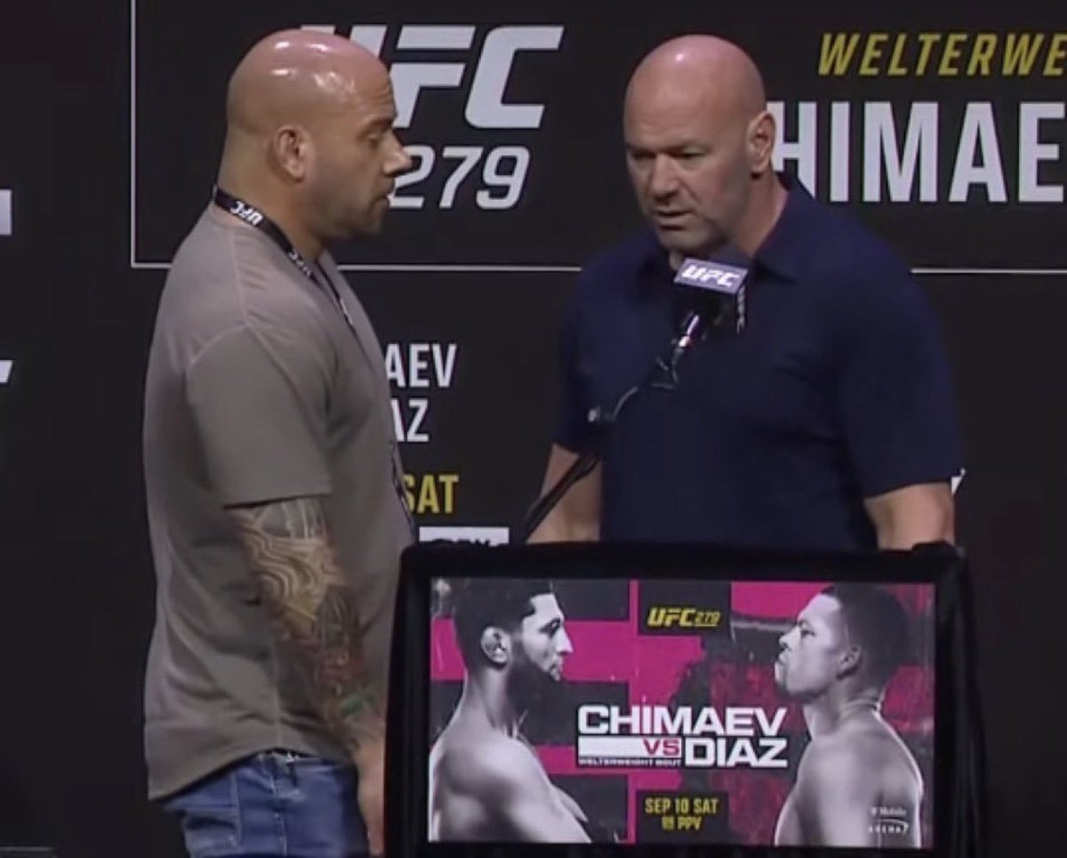 mayaxordonez's tweet photo. "Dana, Nate just walked up to Khamzat and said 'As-salamu alaykum my n-' and all hell broke loose." #UFC279 https://t.co/FSeLJy27jY