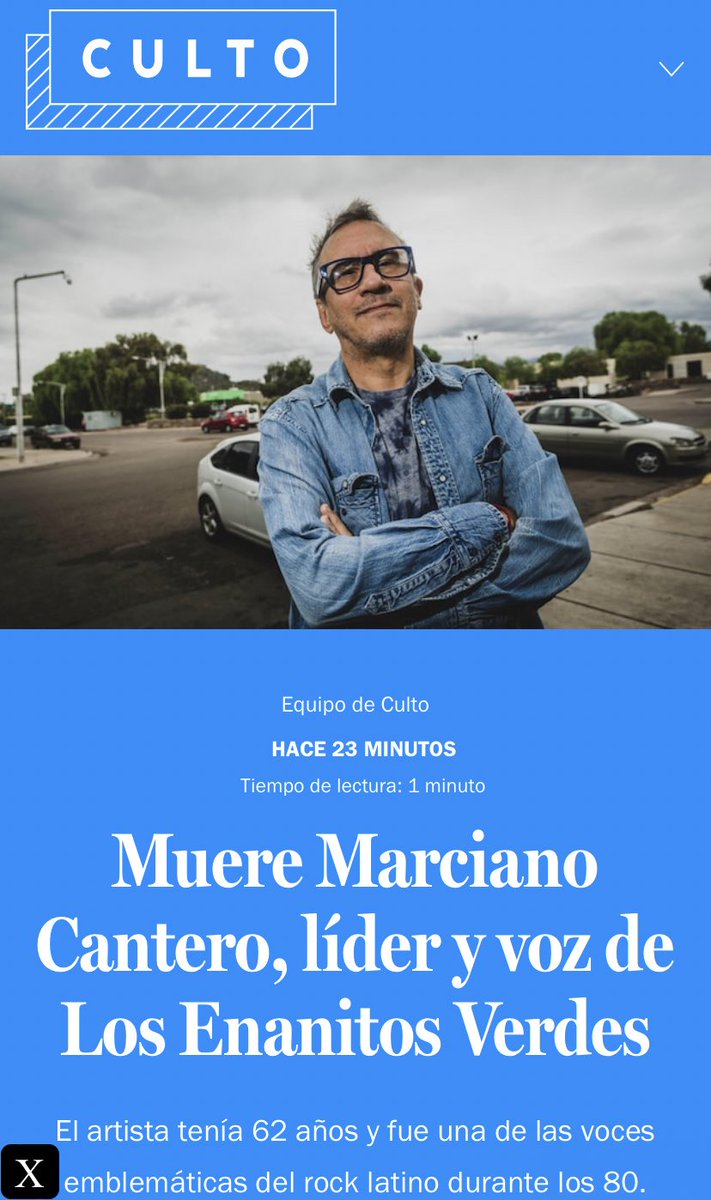 Nooooooo pooooo!!

Murió #marcianocantero de Los Enanitos Verdes! Cuanto lo siento, un prócer del rock pop argentino, superdotado.

Que lastima mas grande, tenía 62 años!!