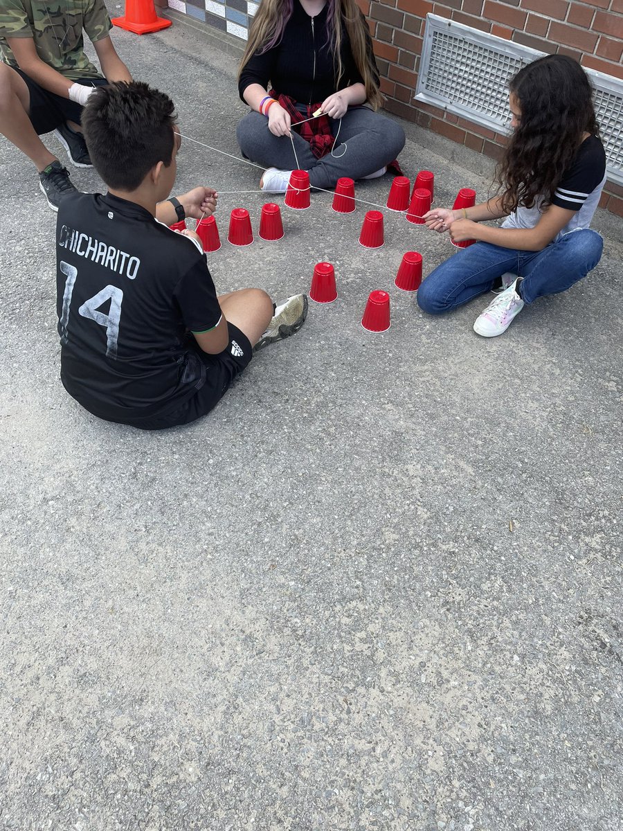 Had some fun outside today doing some team building exercises!