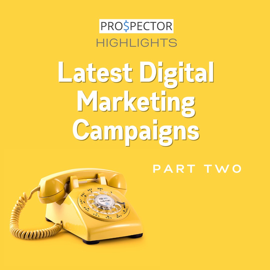 This week's Prospector blog brings to you part two of our 'Prospector Highlights', where we delve into some of the latest digital marketing campaigns that caught our attention 👀

Read it here: buff.ly/3cXPQzs 

#digitalmarketing #Prospector #marketing #trends #campaigns