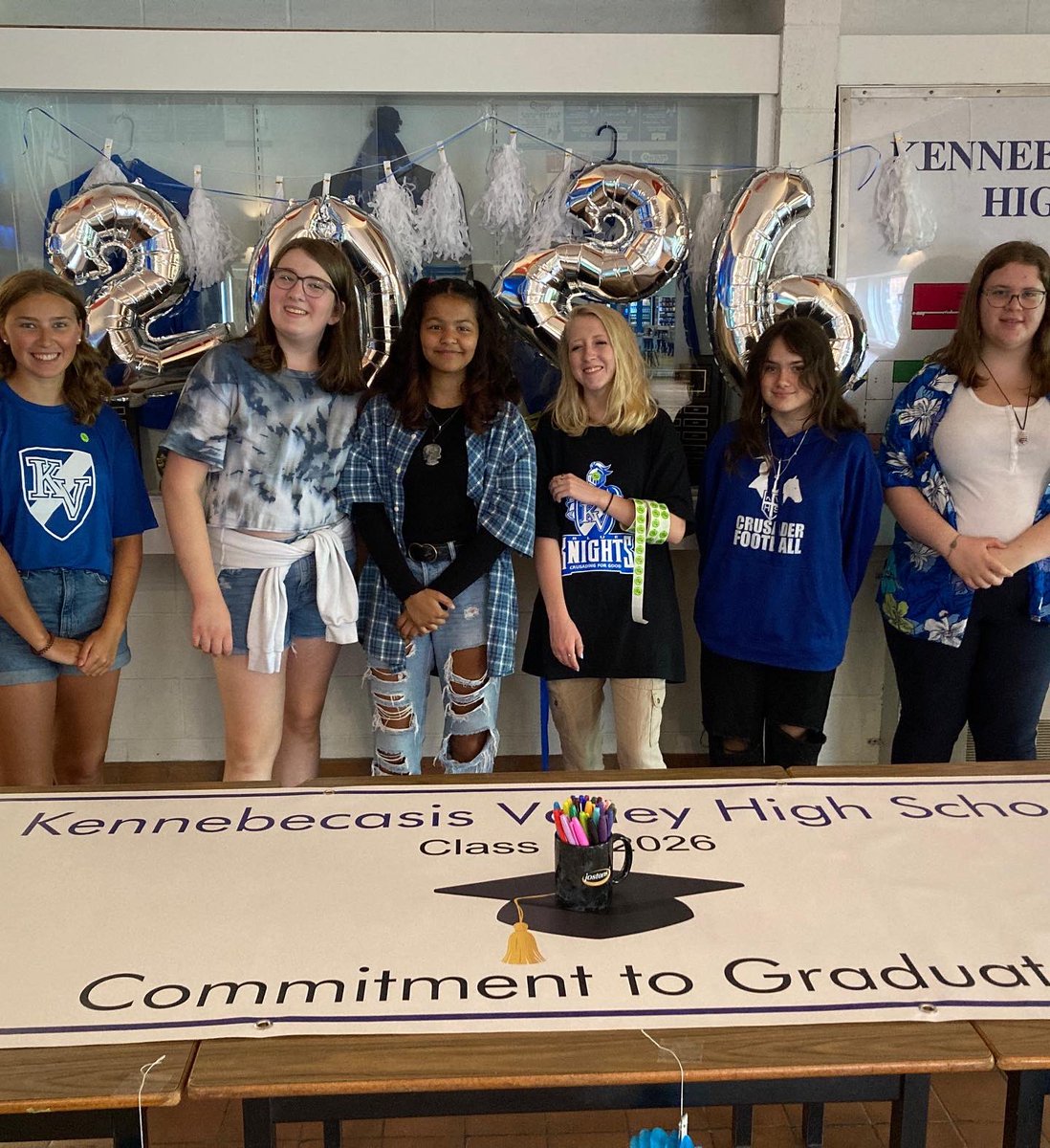 KVHSRenaissance's tweet photo. We were so excited to welcome our blue knights, the class of 2026 this week! #C2G #kvhsrenaissance #truenorthrenaissance #jostensrenaissance #commitmenttograduate https://t.co/Pn1QEzlnU5