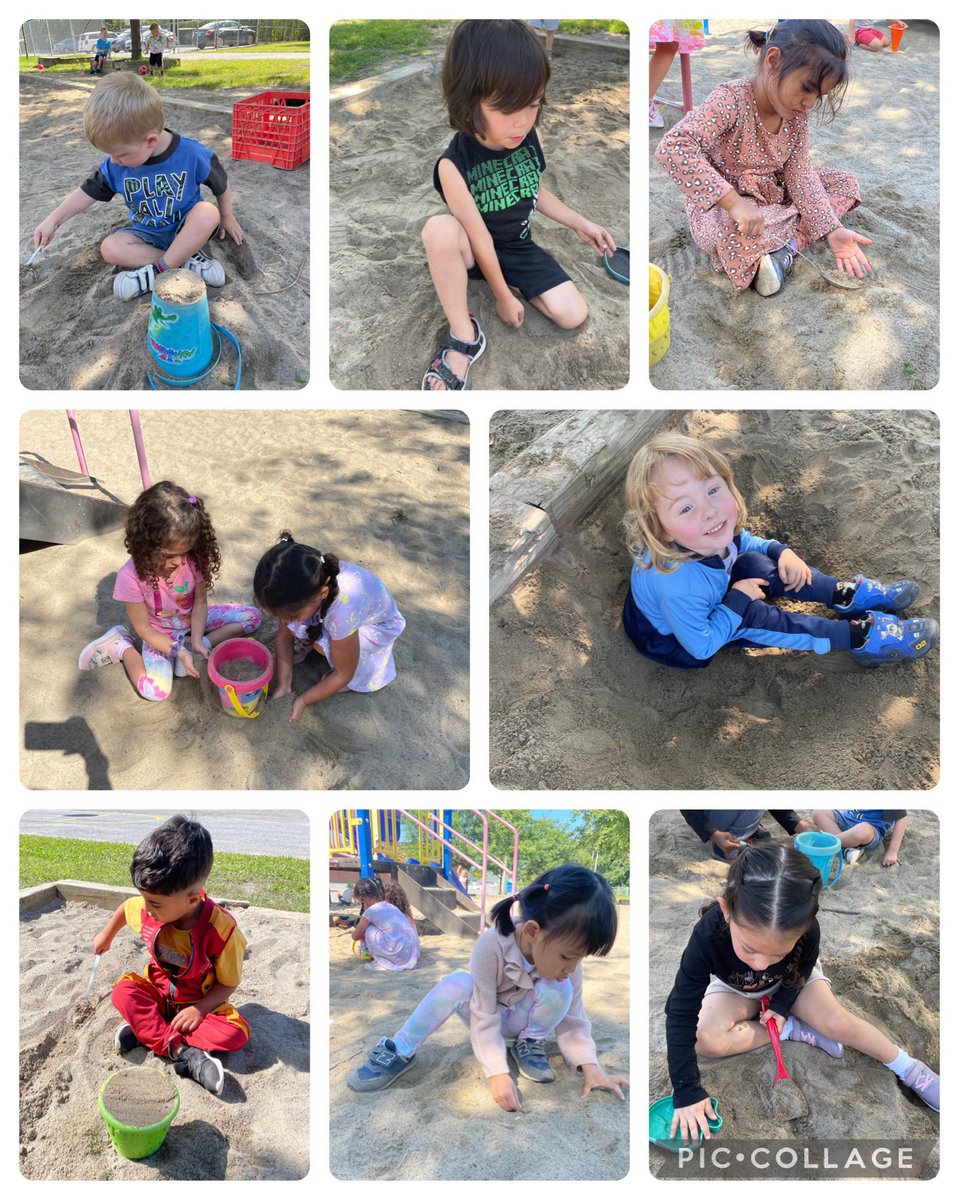 mrs_capy's tweet photo. The sandbox is a popular place for our K2 Stars this week! So much imagination happening!  🙌🏽🙌🏽✨💫 @StGregoryOCSB @grefrench https://t.co/srMjeJRdQy