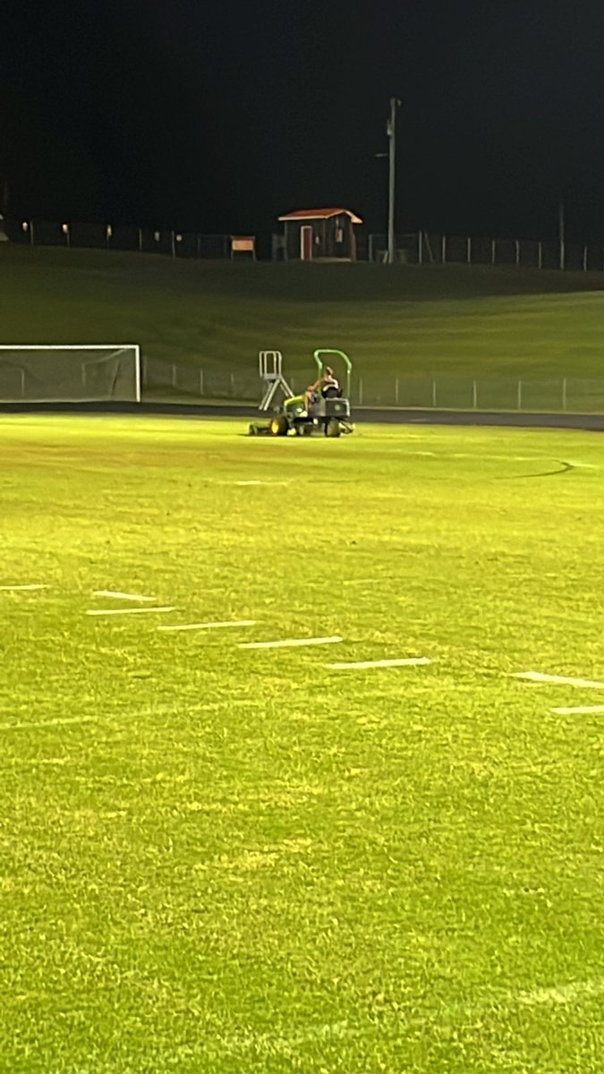 8:30pm getting the field ready for Friday Night Home game tomorrow. #CDHSAD