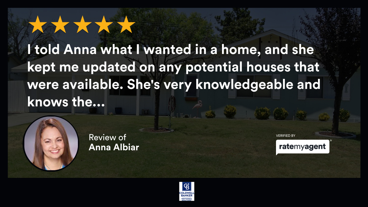 AlbiarAnna's tweet photo. My latest RateMyAgent review in Bakersfield

...
#ratemyagent #realestate #Coldwell_Banker_Preferred_RLT
https://t.co/K7SNSeAQjg https://t.co/9108dLfgoO