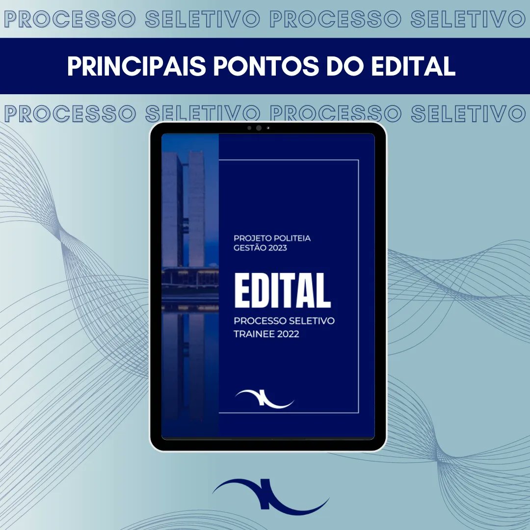 PPoliteia's tweet photo. [PSEL 2022]

Pensando em facilitar o processo, o Politeia trouxe os principais pontos do Edital do processo seletivo, para que a sua inscrição ocorra da melhor forma possível!

Confira agora! 👇💙
• https://t.co/lgUCKgNJzq

[NÃO DEIXE DE SE INSCREVER NO NOSSO PSEL!] https://t.co/LEGnw0ywxs
